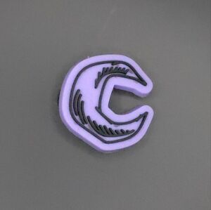 (5/$15) Purple Half Moon Croc Charm